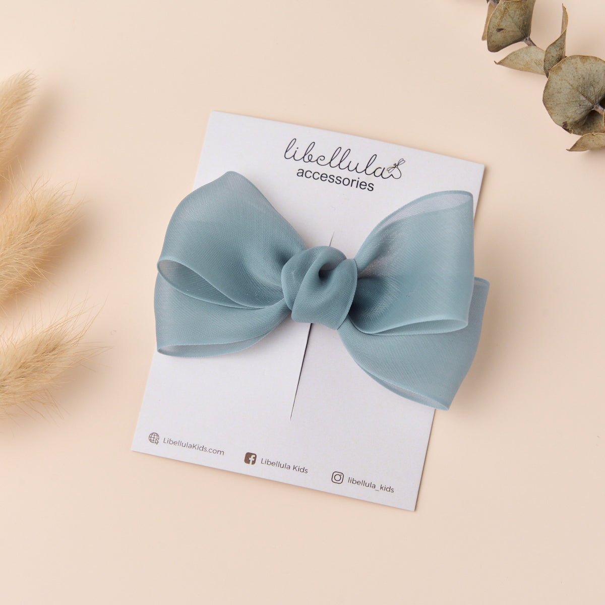 Libellula - Smooth Chiffon Bow Hair Clip in 10 Colors