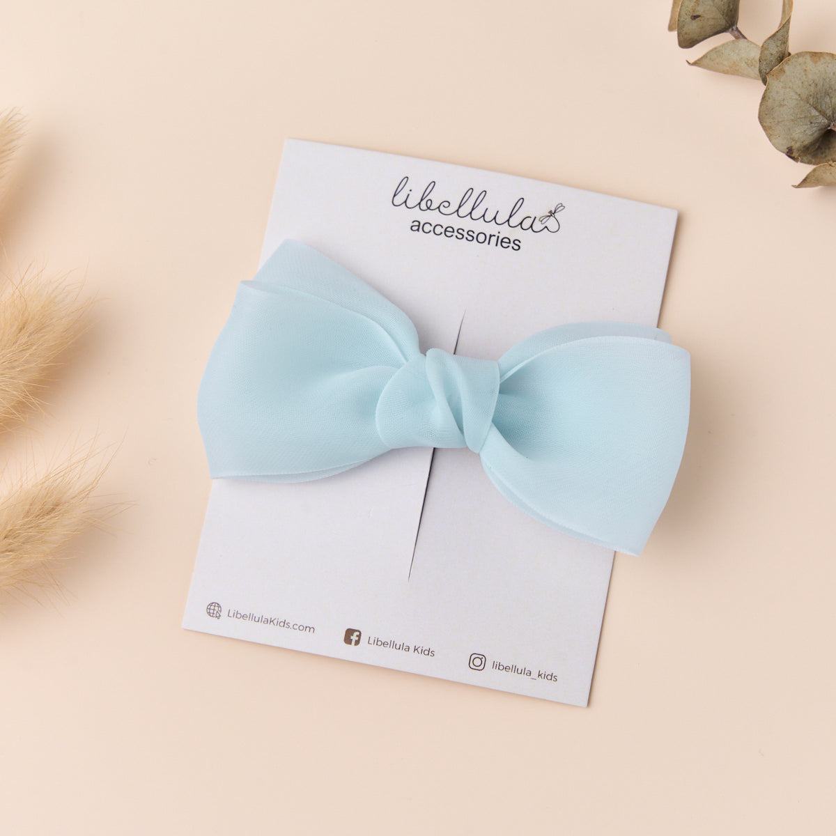 Libellula - Smooth Chiffon Bow Hair Clip in 10 Colors