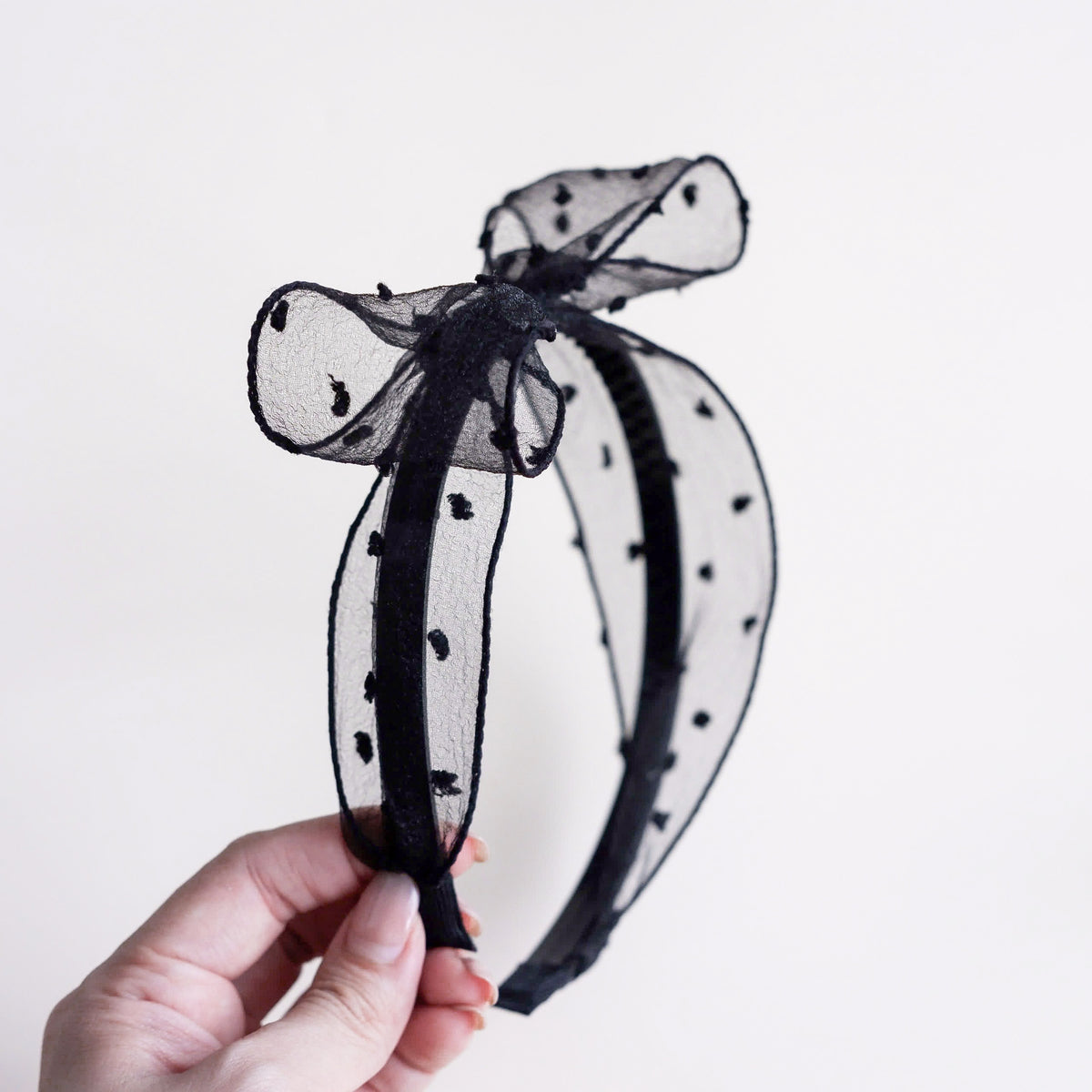 Libellula -  Halloween Polka Dot Mesh Headband