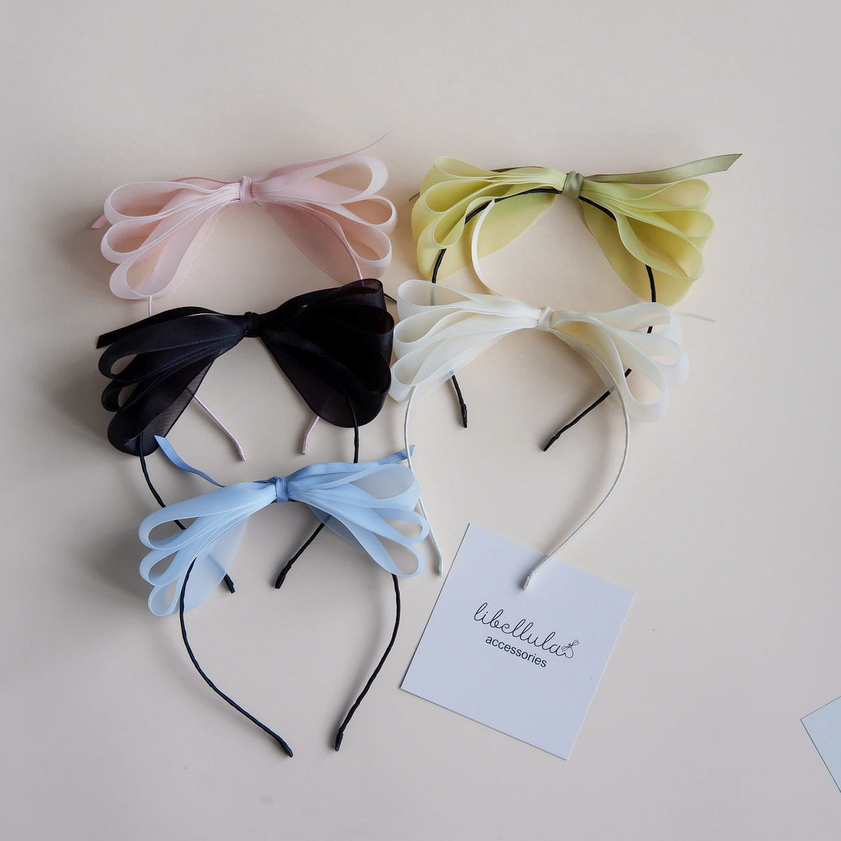 Libellula - Triple-Layered Soft Mesh Headband with Knot Detail