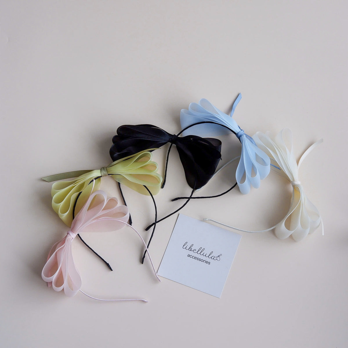 Libellula - Triple-Layered Soft Mesh Headband with Knot Detail