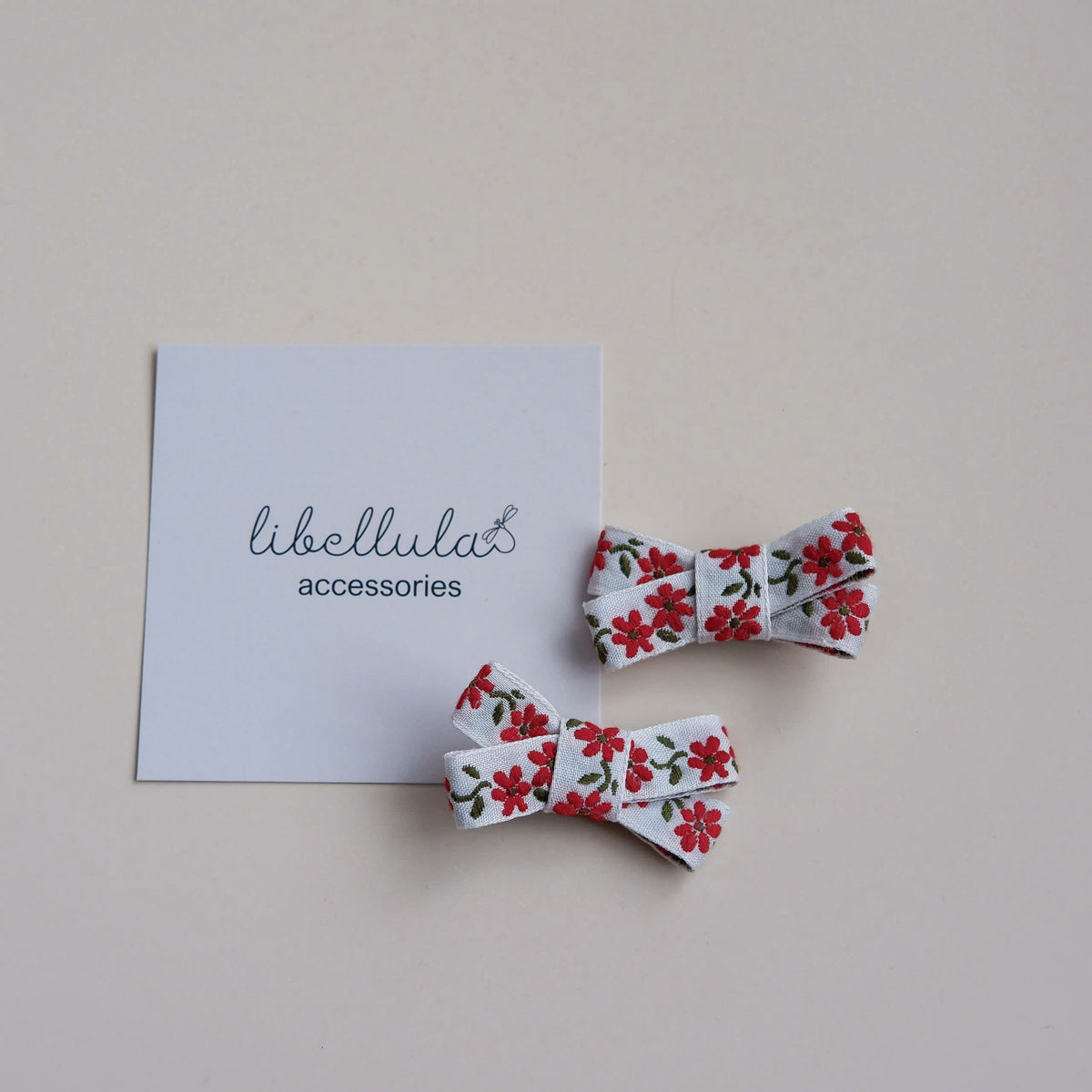 Libellula -  Vintage Holidays Embroidered Flower Hair Clip Set