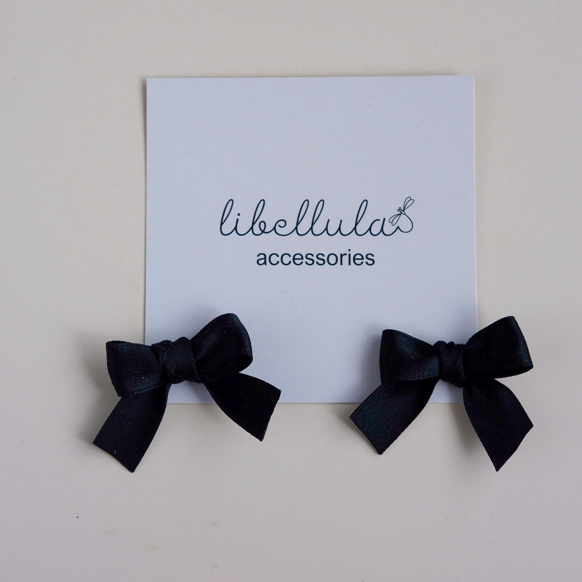 Libellula - Set of 2 Baby-Sized Bow Hair Clips (2.5cm Alligator Clips)