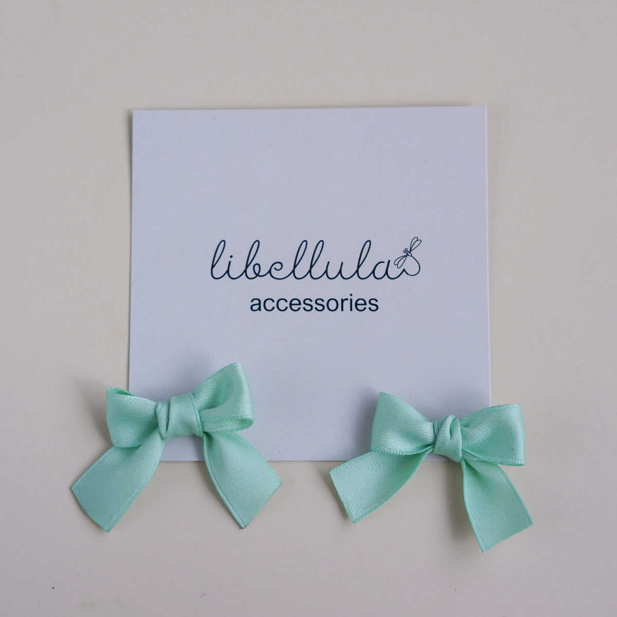 Libellula - Set of 2 Baby-Sized Bow Hair Clips (2.5cm Alligator Clips)