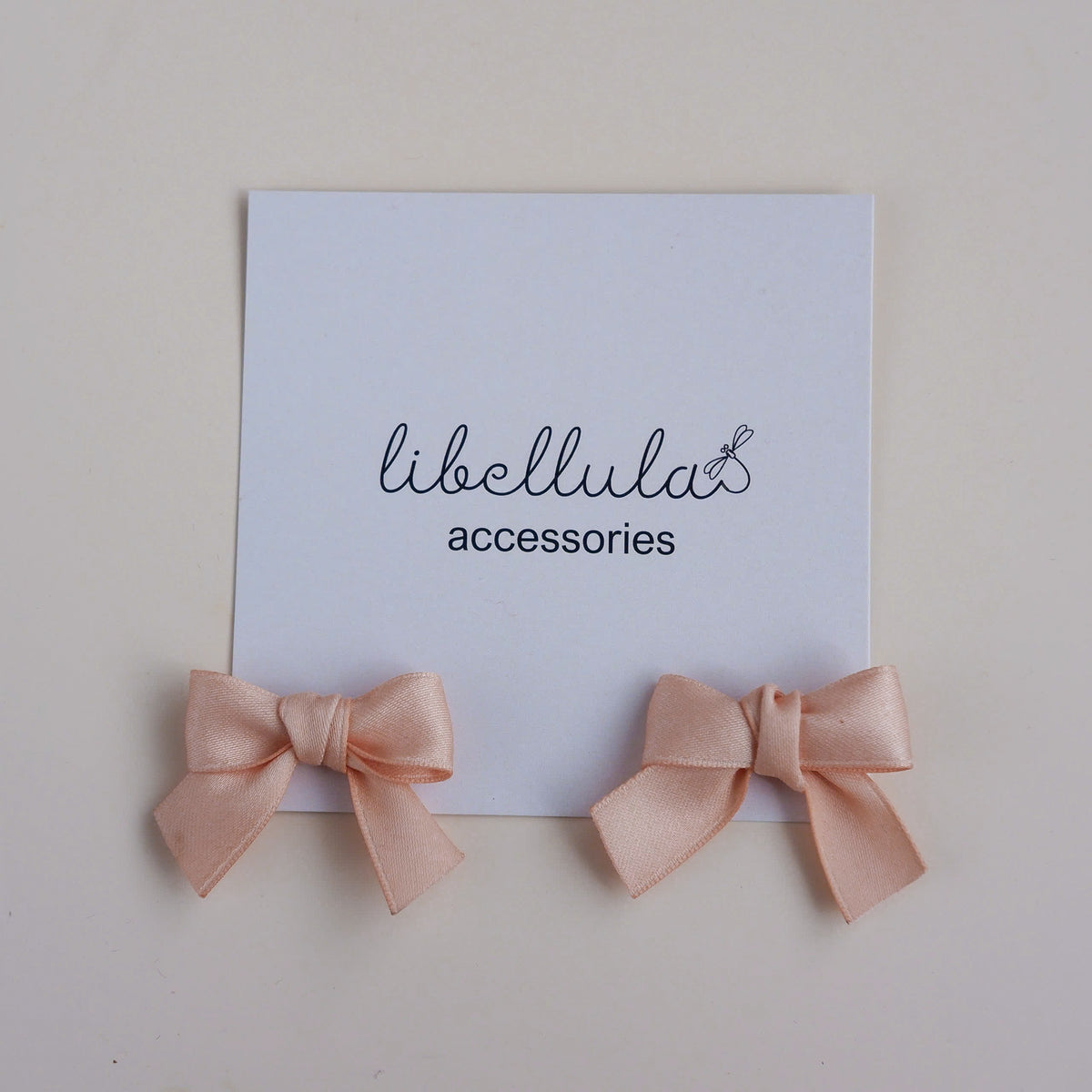 Libellula - Set of 2 Baby-Sized Bow Hair Clips (2.5cm Alligator Clips)