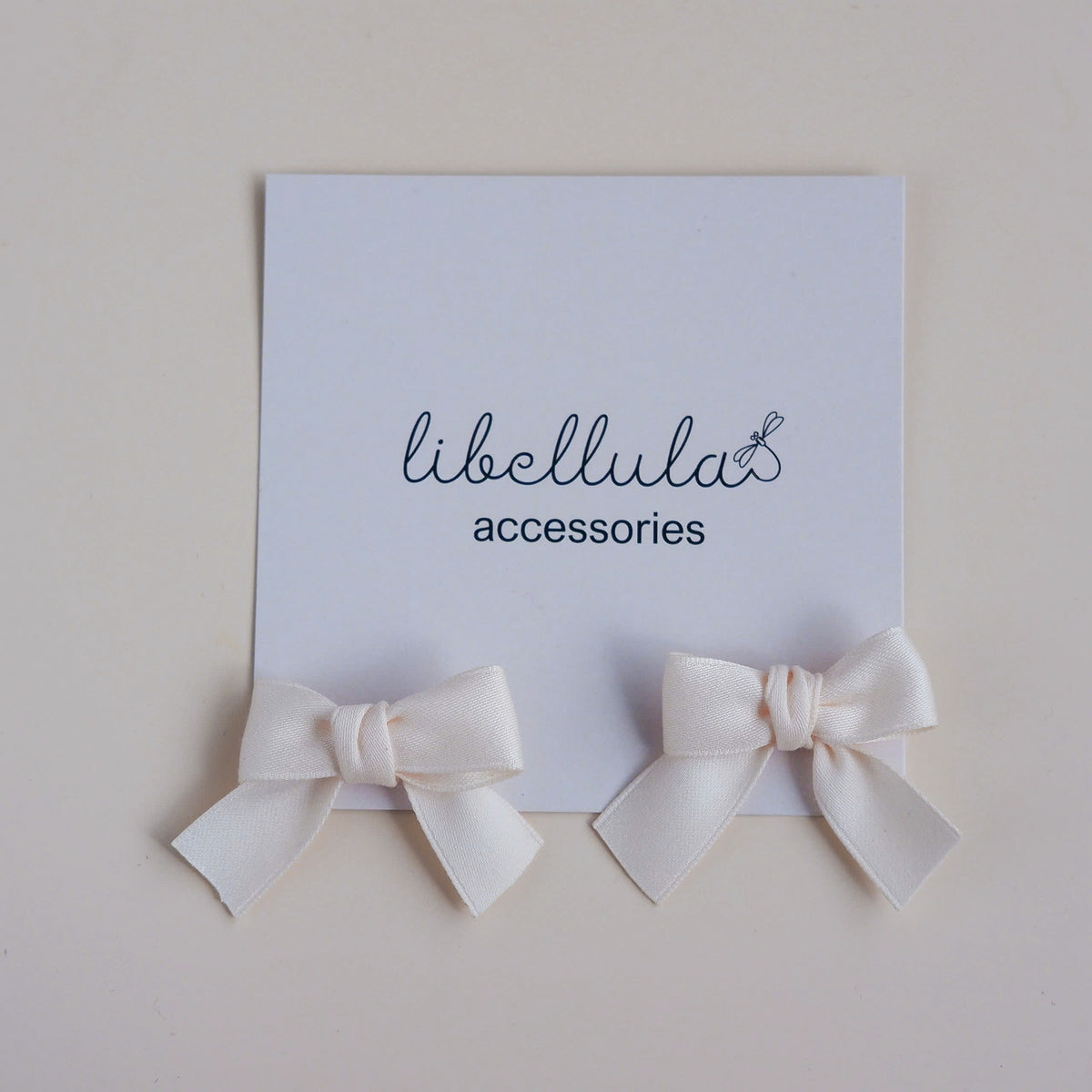 Libellula - Set of 2 Baby-Sized Bow Hair Clips (2.5cm Alligator Clips)