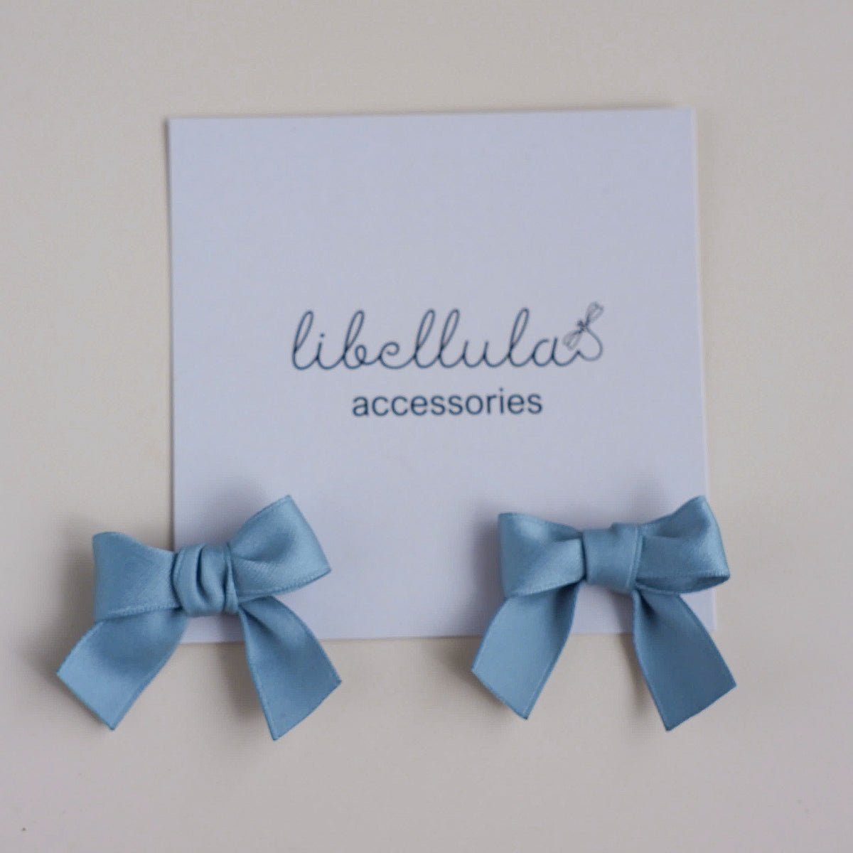 Libellula - Set of 2 Baby-Sized Bow Hair Clips (2.5cm Alligator Clips)