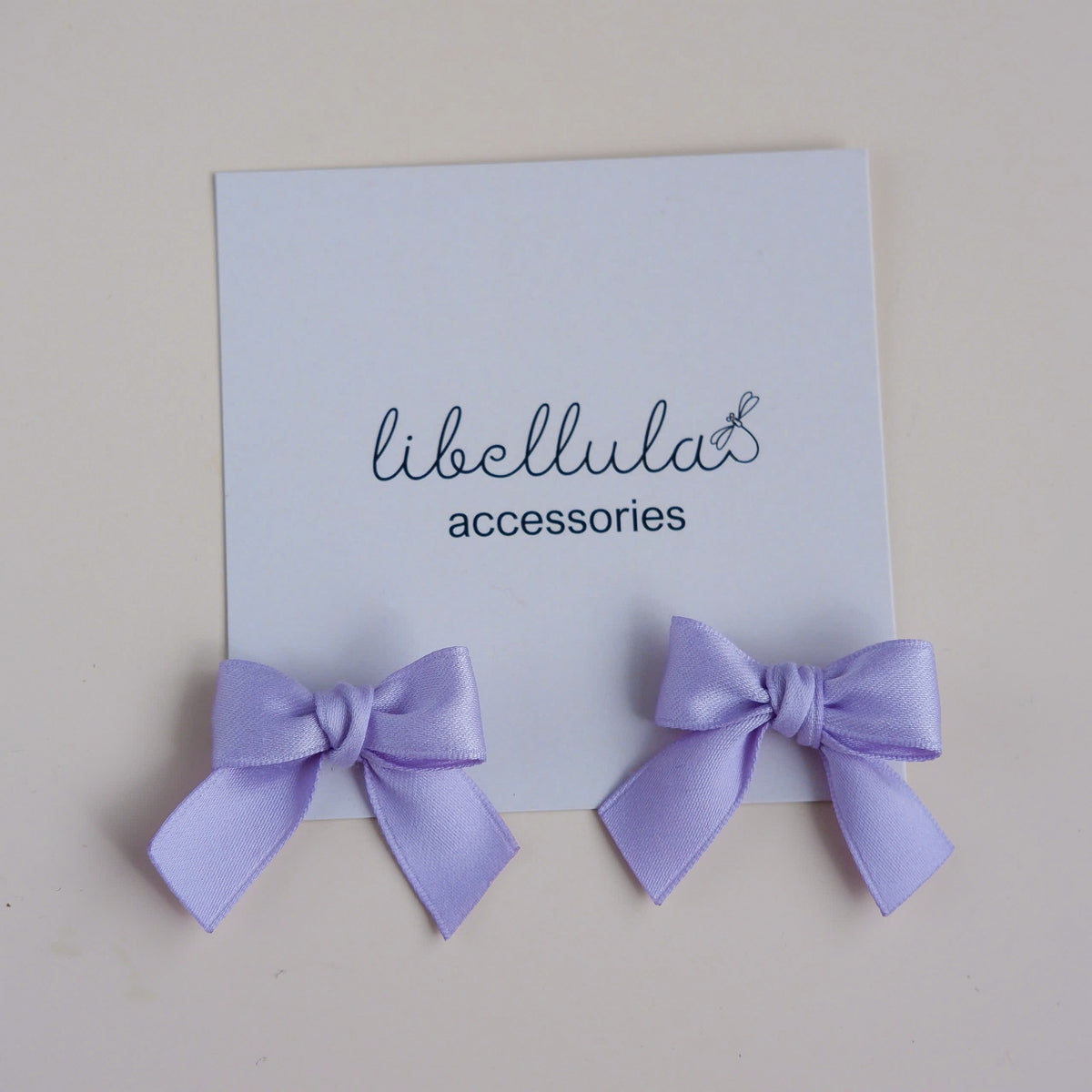 Libellula - Set of 2 Baby-Sized Bow Hair Clips (2.5cm Alligator Clips)