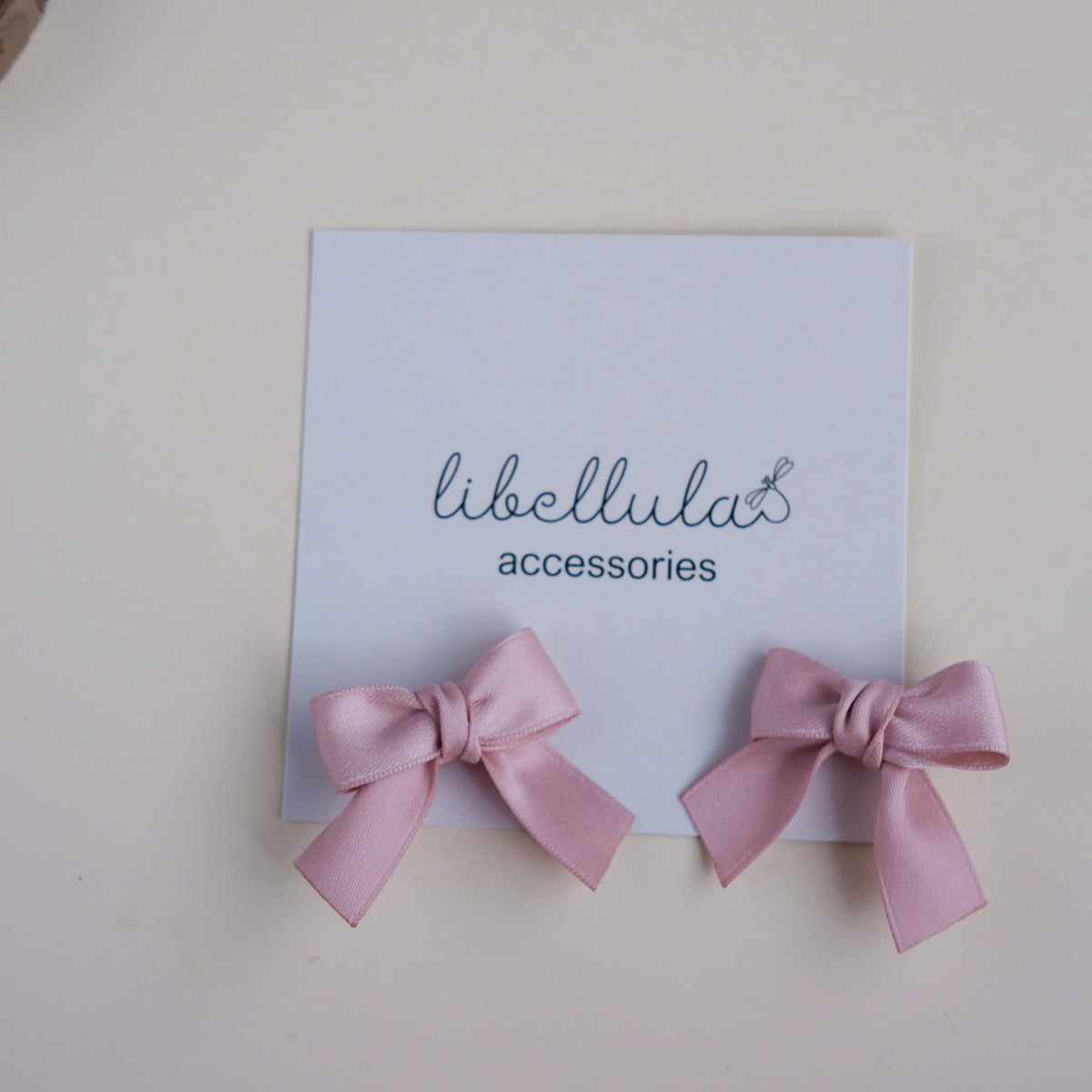 Libellula - Set of 2 Baby-Sized Bow Hair Clips (2.5cm Alligator Clips)