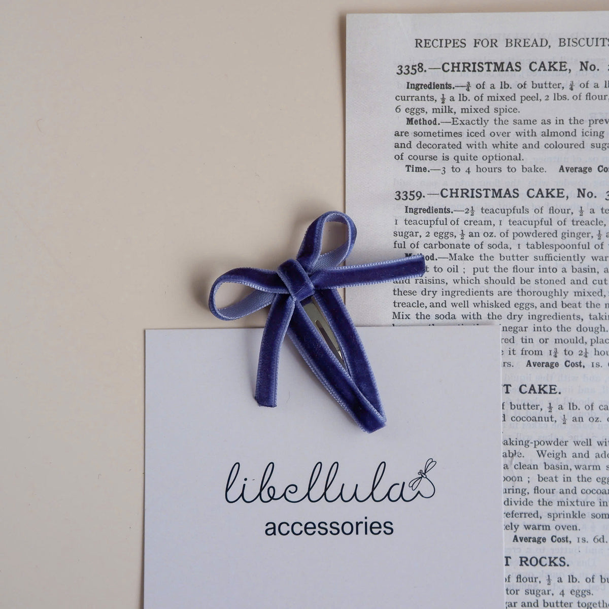 Libellula - Soft Velvet Snap Hair Clip (5cm)