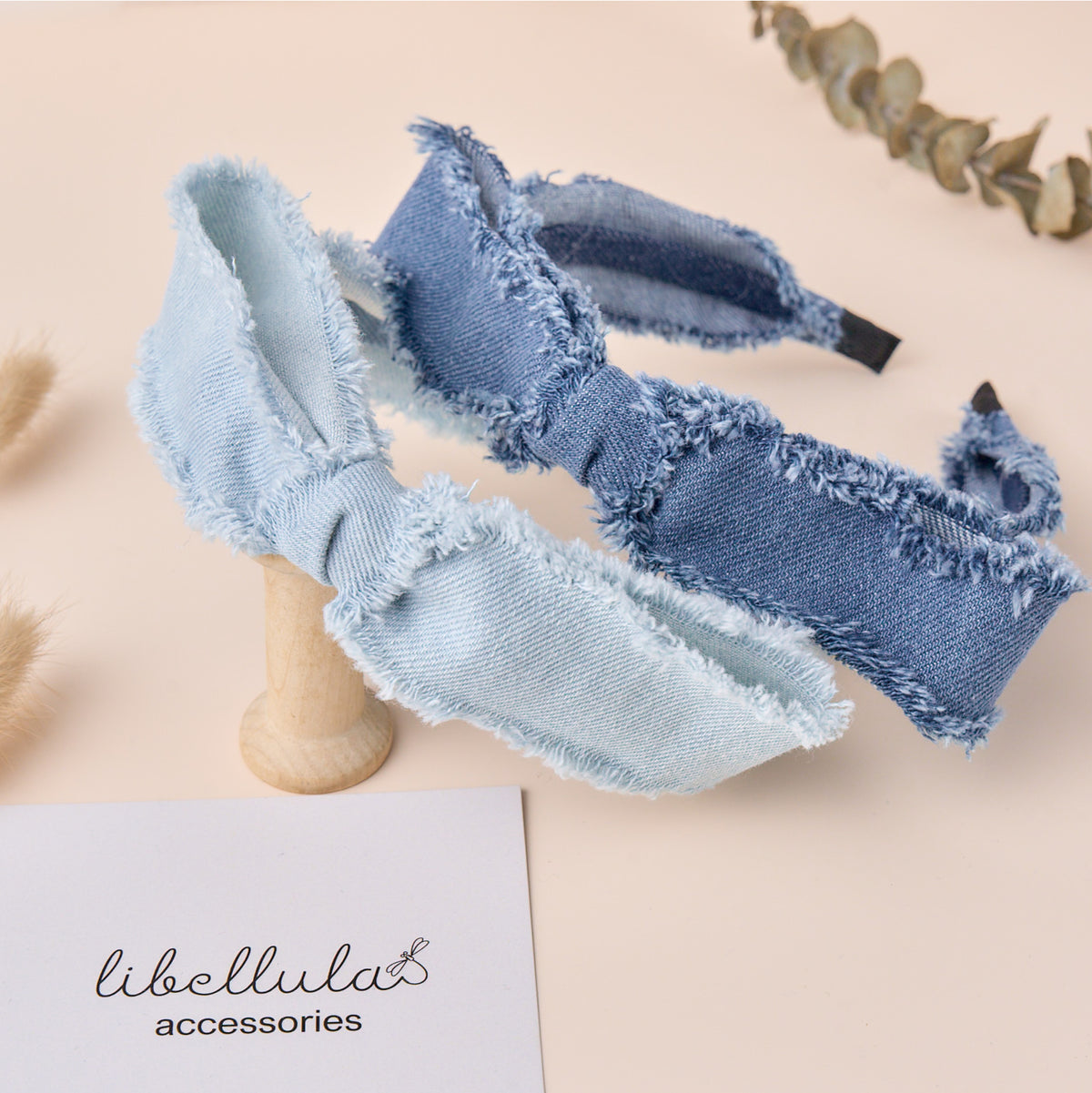 Libellula - Handmade Denim Fringe Headband