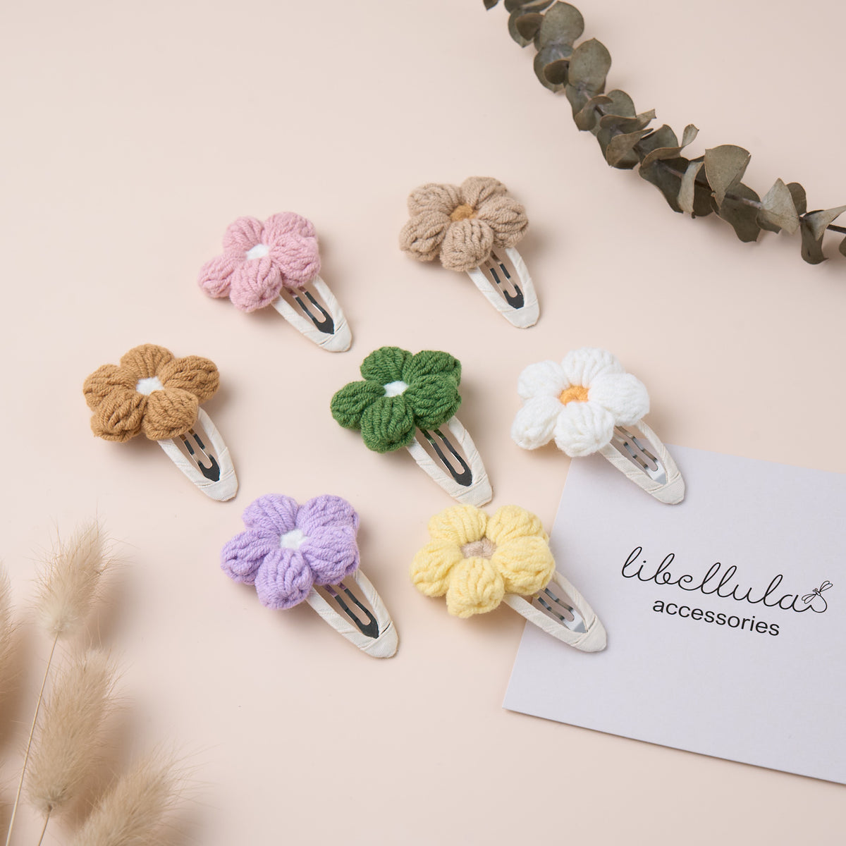 Libellula - Handmade Crocheted Flower Hair Clip