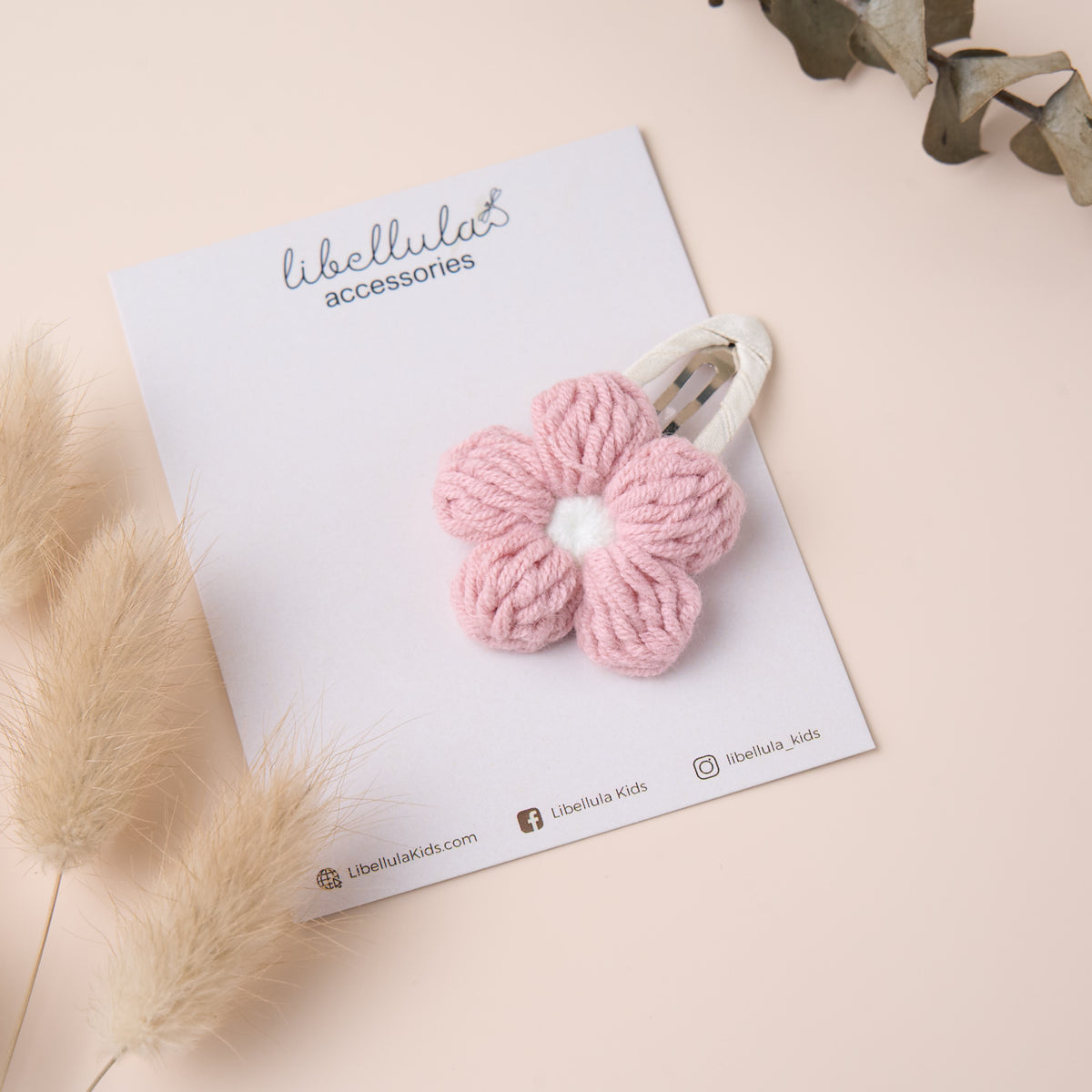 Libellula - Handmade Crocheted Flower Hair Clip