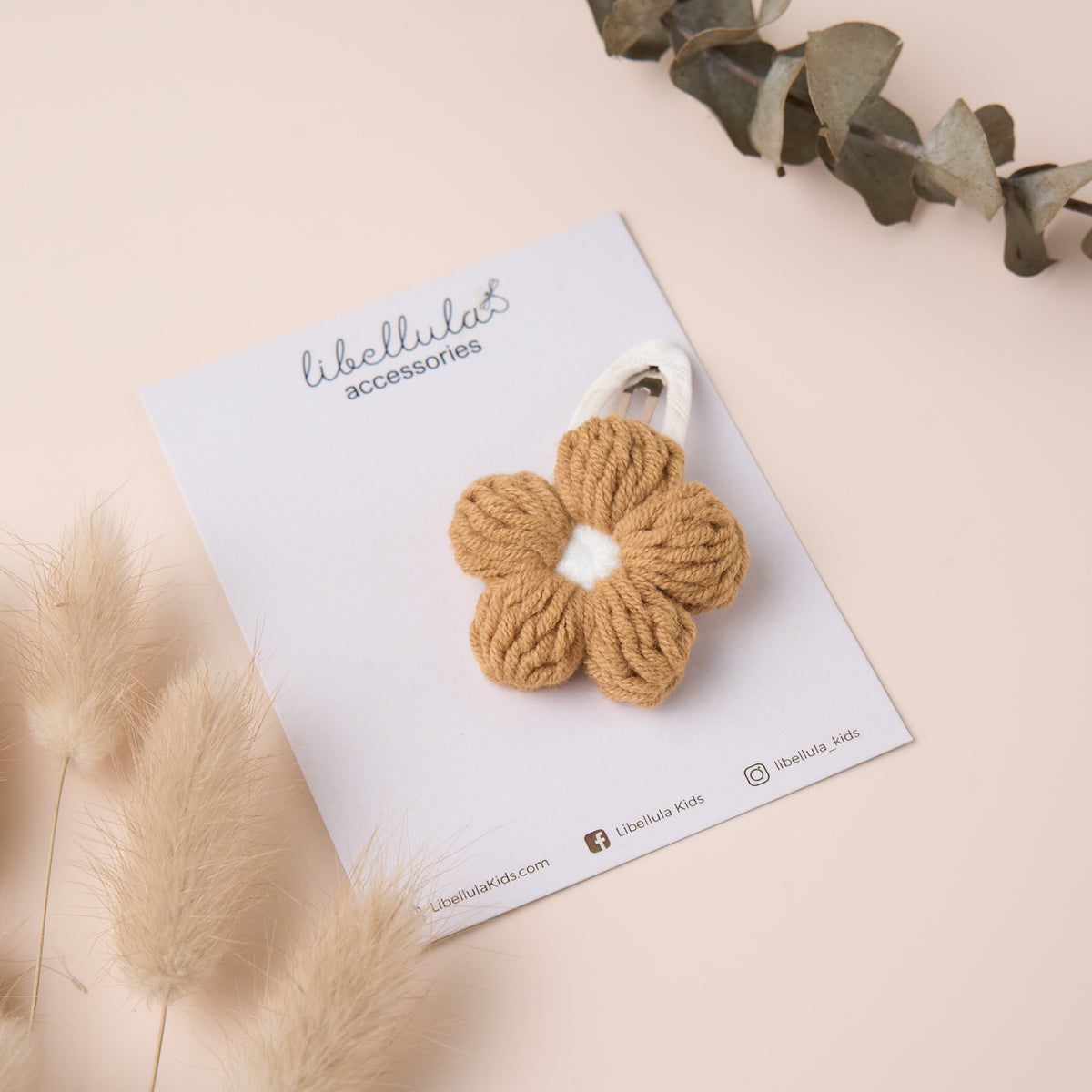 Libellula - Handmade Crocheted Flower Hair Clip