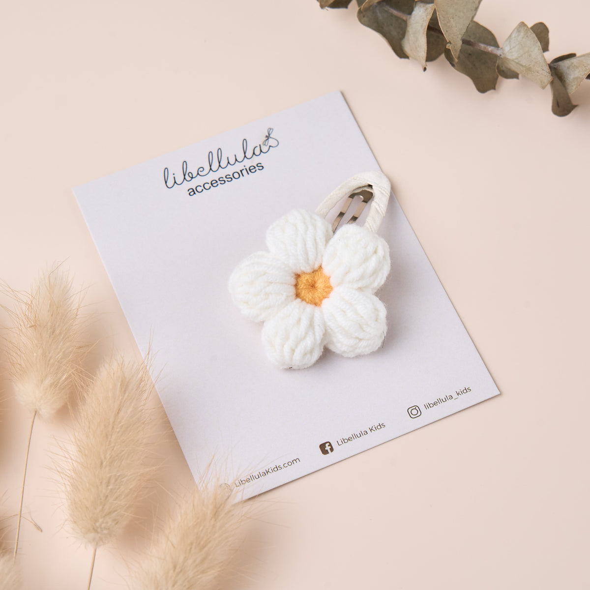 Libellula - Handmade Crocheted Flower Hair Clip