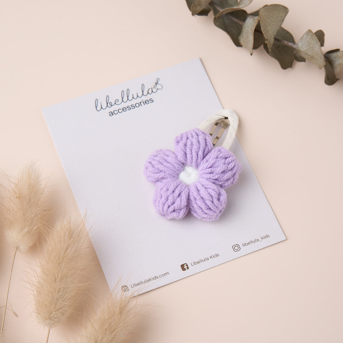 Libellula - Handmade Crocheted Flower Hair Clip