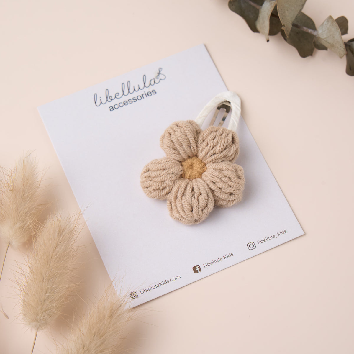 Libellula - Handmade Crocheted Flower Hair Clip