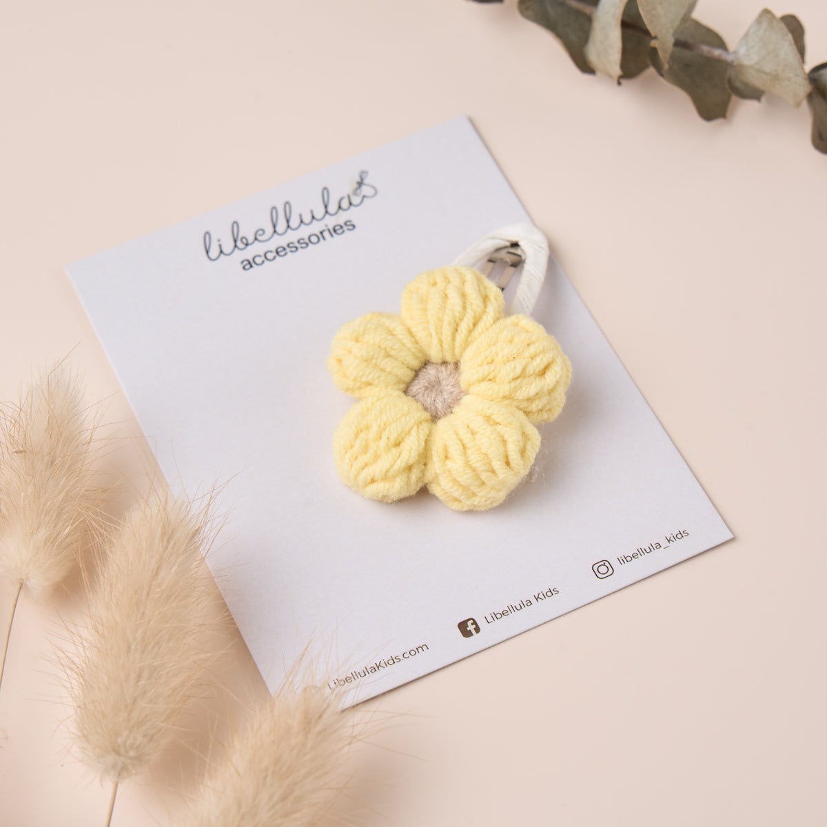 Libellula - Handmade Crocheted Flower Hair Clip