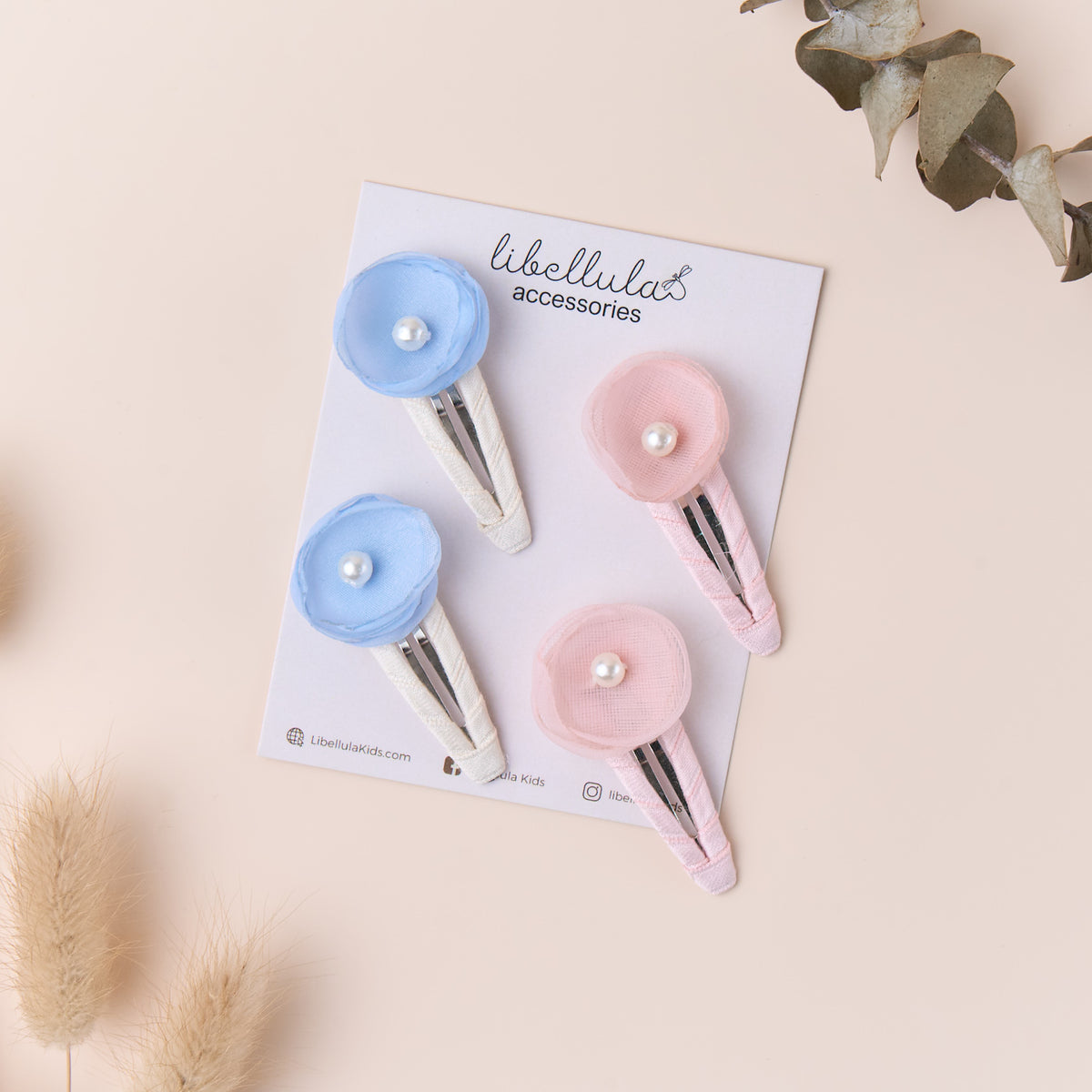 Libellula - Ultra-Light Round Chiffon Flower Hair Clip for Babies