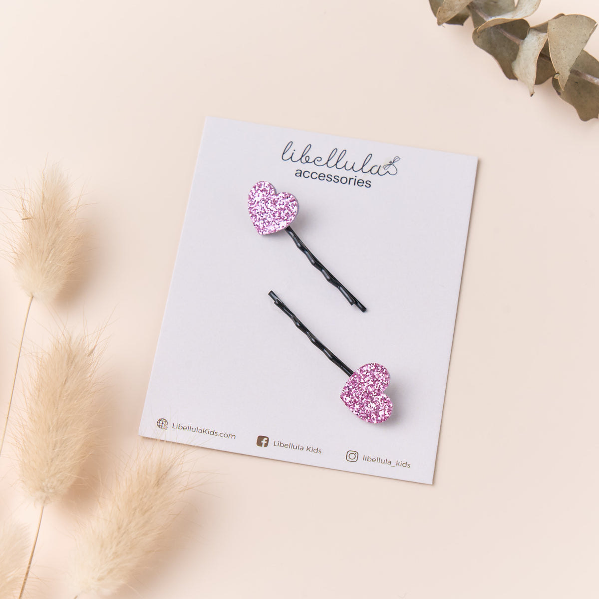 Libellula - Hair Pin for Baby Girls with Heart Accent