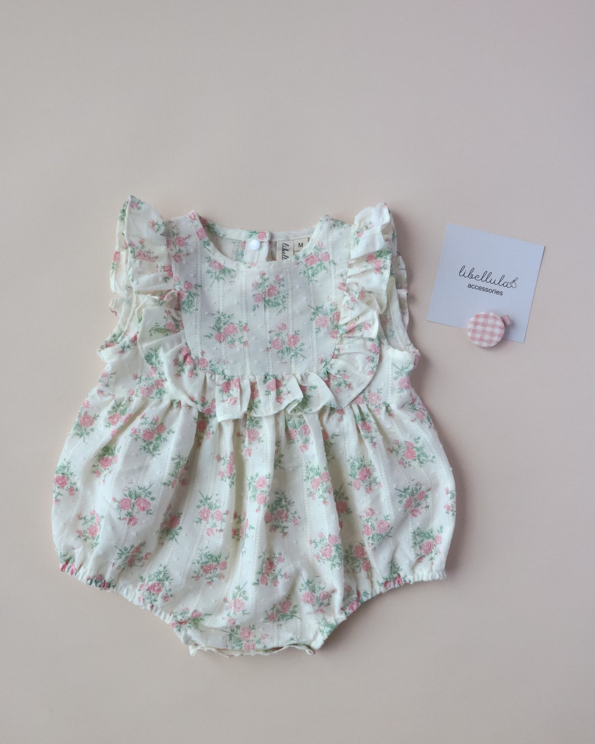 Libellula - Children&#39;s floral romper made of boiled fabric - Spring and summer gift idea for babies